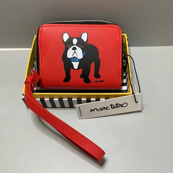 marc tetro Handbags - Marc Tetro Frenchie red/black wallet. New in Box.